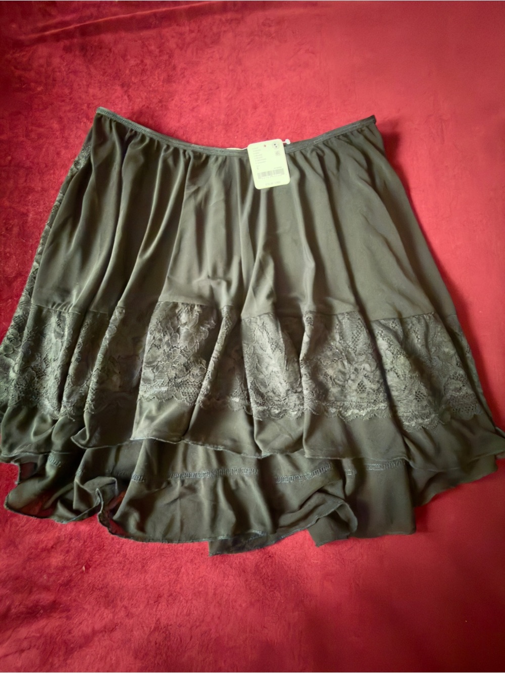 Free People Intimately Lace-Trim Circle Skirt Sz S